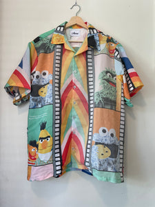 Vintage Camp Collar Shirt - Sesame Street Print