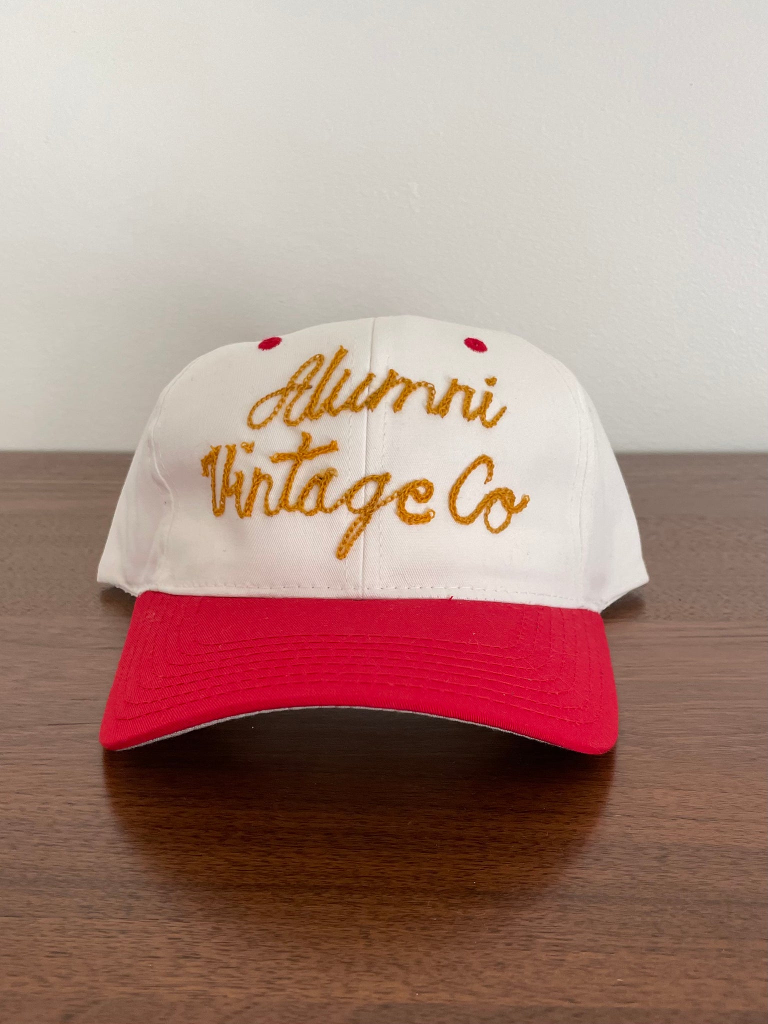 ALUMNI Chainstitched Snapback Hat - Red